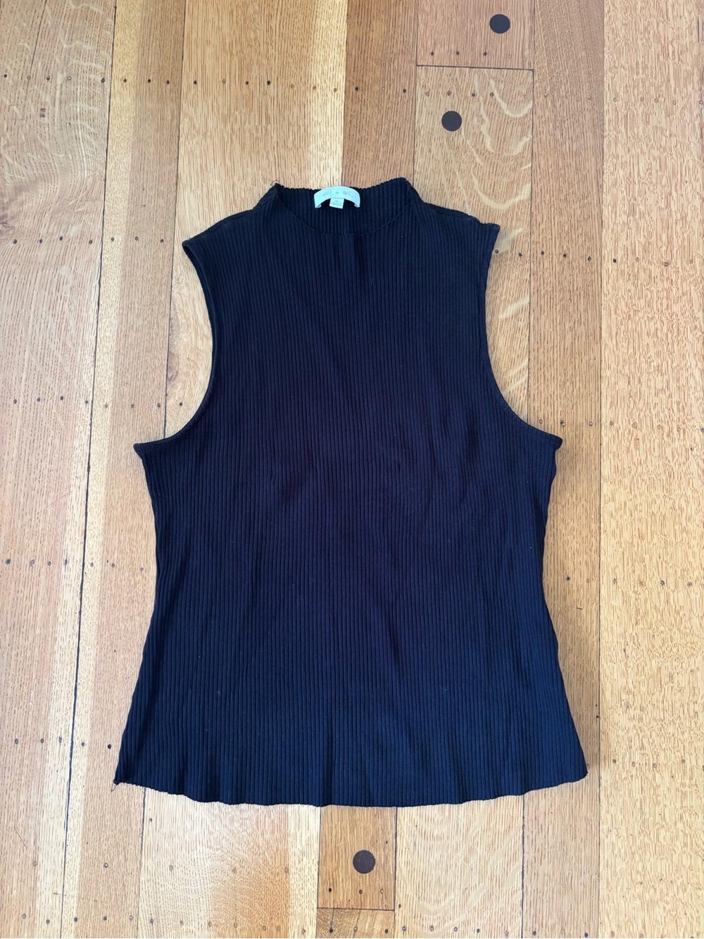 Eri + Ali black ribbed tank top
